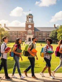 College students walking on campus, symbolizing education funded by Pell Grant